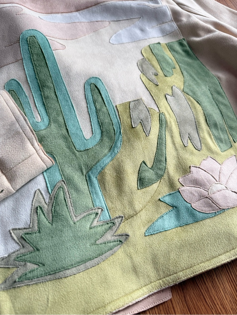 NWOT W.A.Y Faux Cactus Suede Jacket Sz L 
Rare find! - Picture 3 of 6
